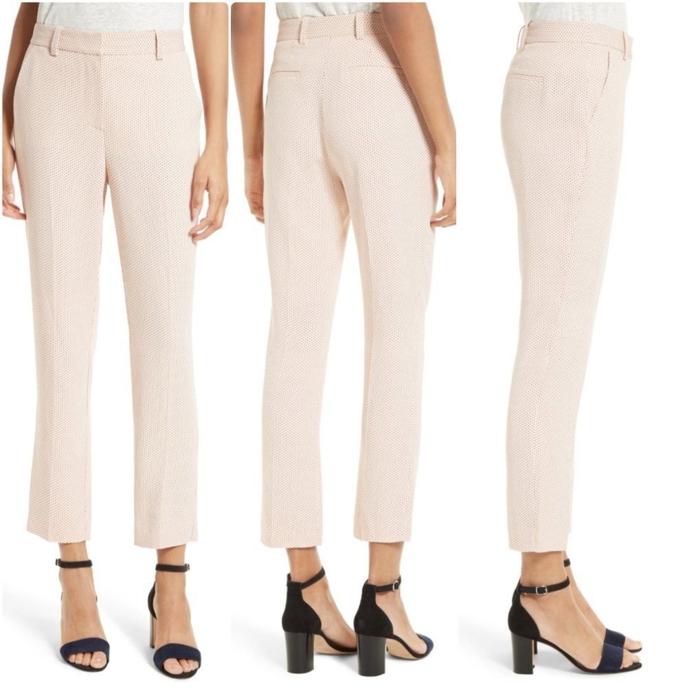 Rebecca Taylor Pin Dot Straight Leg Crop Pants